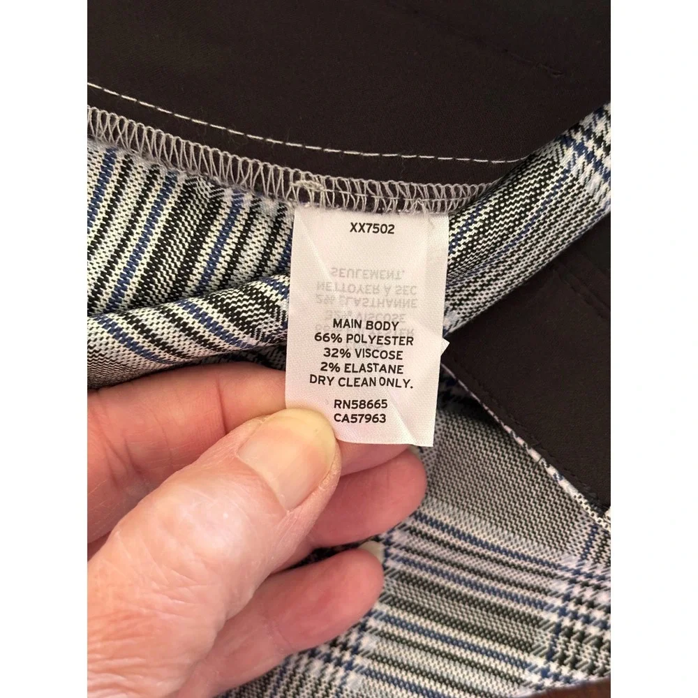 Nordstrom Womens Grey Glen Plaid Pleated Tapered Dress Pants Size 20 NWT